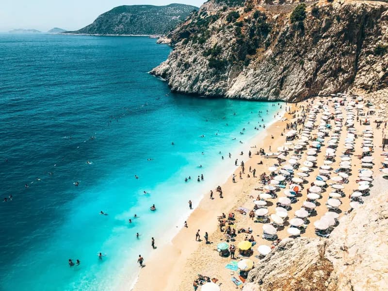 Antalya coastline and turquoise sea